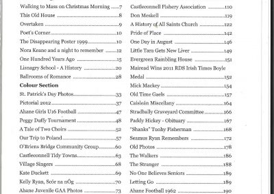 Caislean Index 2012